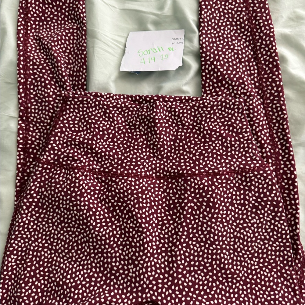 BUFFBUNNY Red and White Polka Dot Leggings